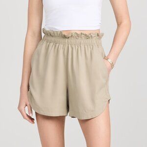 Varley Jonas High Rise Shorts High Rise ShortsAbbey Stone Khaki $88 NWT S